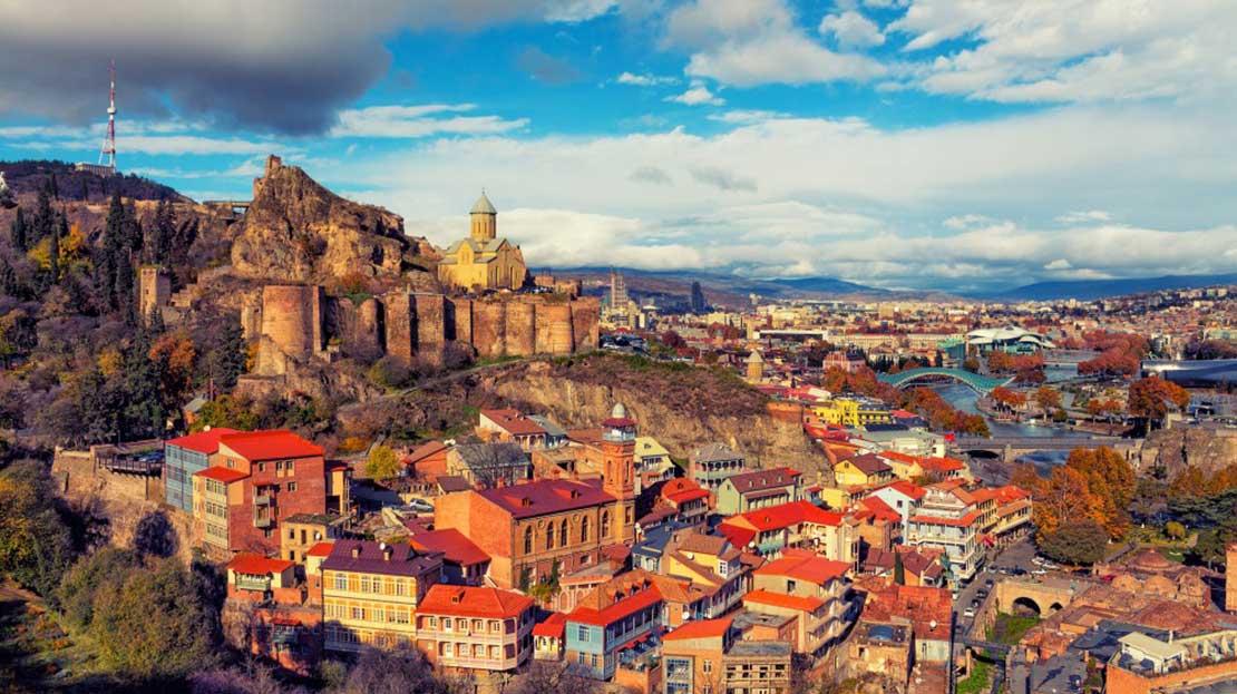 A view of Tbilisi from the Webster Tbilisi campus. 